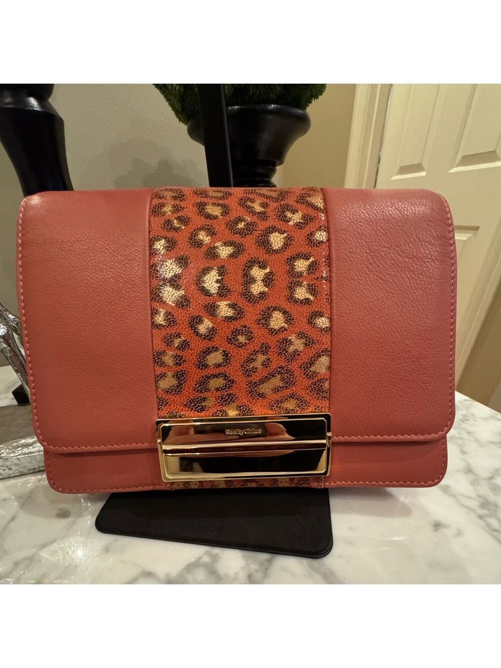 See By Chloe’ - Leopard Print Panel/Light Coral Pink Shoulder Bag - EUC